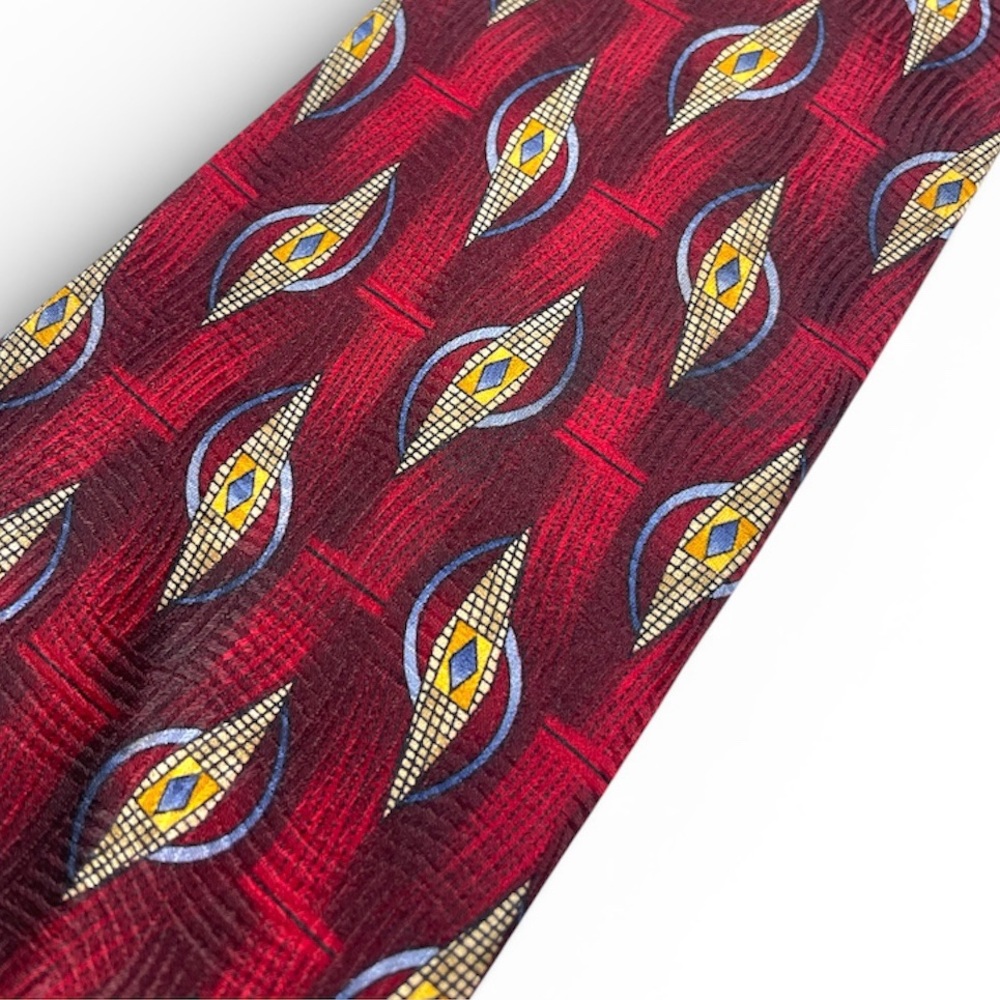 Robert Talbott Fine Silk Red Patterned Tie Hand S… - image 3